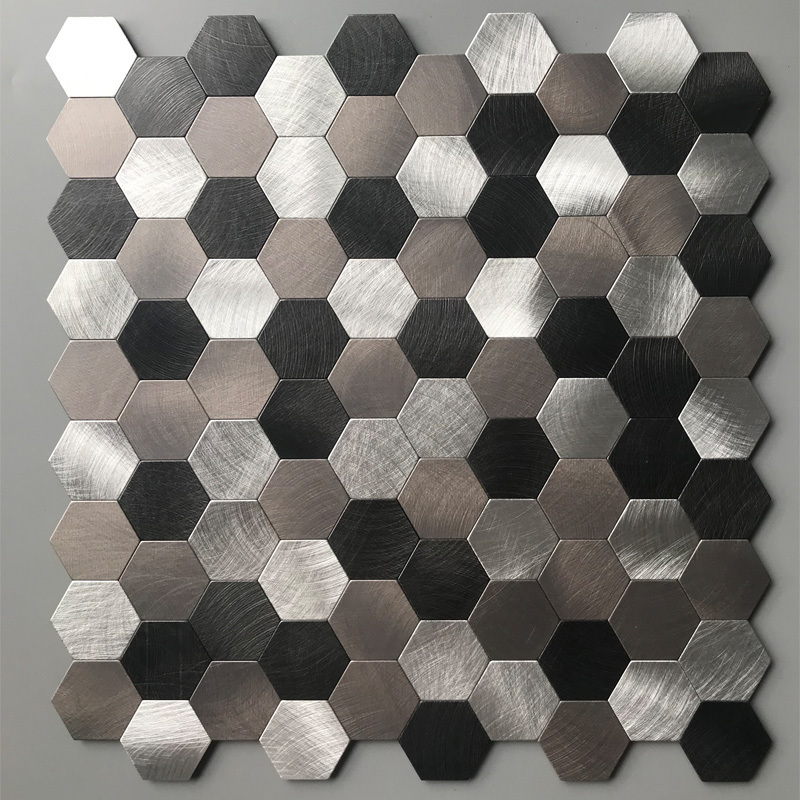 New style hexagon pvc peel and stick kitchen backsplash mosaic wall tiles