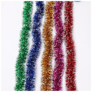 Multi-color 2M*9CM Christmas Tinsel Decoration Wholesale Custom Party Christmas Ornaments Christmas Tinsel