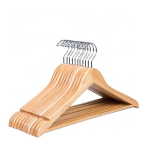 Directly Sale Natural Wooden Rack Stand A Grade High Quality Clothes Shirt Hangers Wood