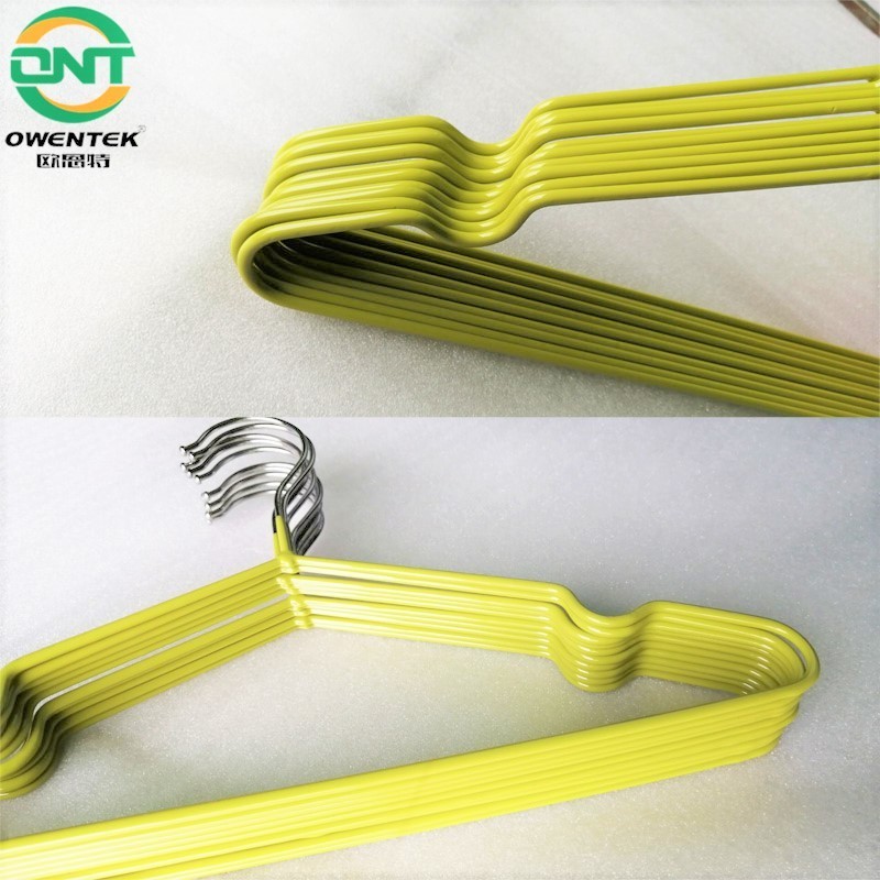 Coat Hanger Coating Metal Wholesale Coarse PVC Storage Holders & Racks Single Stainless Steel Clothing Rail Metal +pvc Hook Type