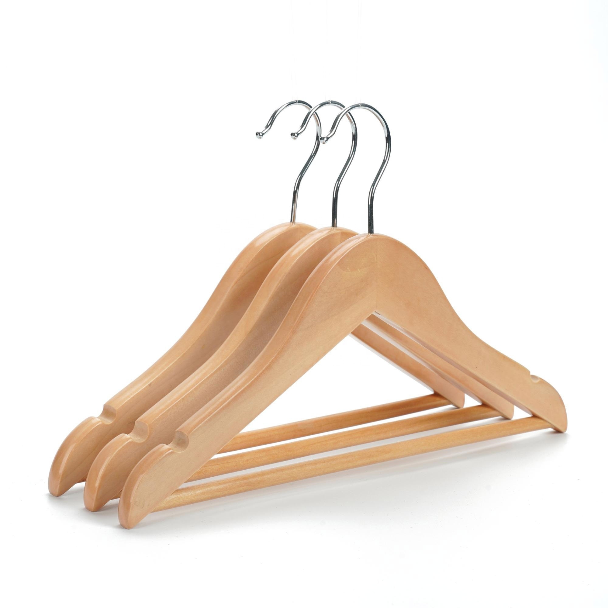 Natural Baby Toddler Children Kids Wooden Clothes Coat Hanger Wood Hangers for Clothes