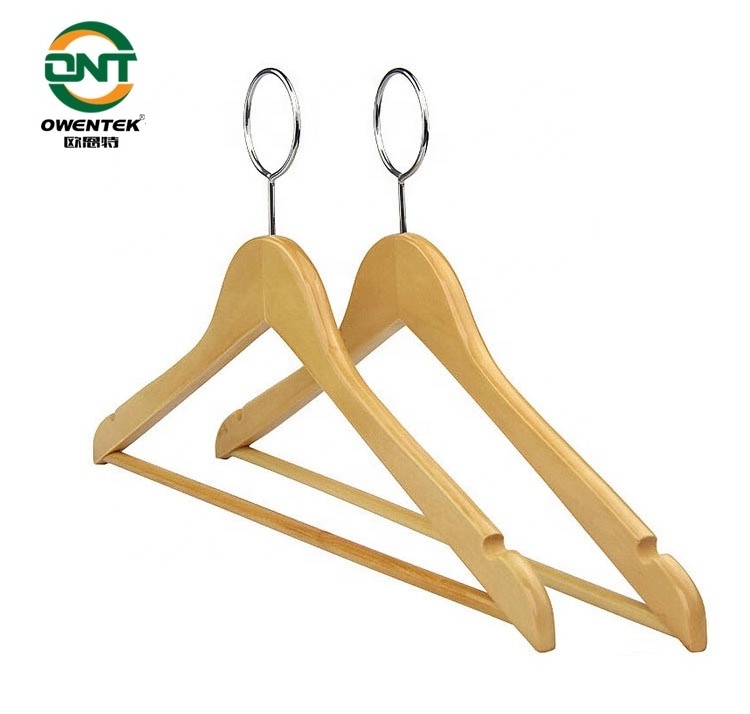 Special Hotel Anti-Theft Wooden Hangers Enclosed Hotel Windproof Clothes Rack Solid Wood Pants Hanger