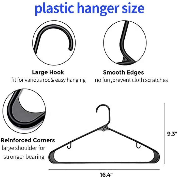 Plastic clothes hanger with hook flexible and bendable clothes hanger multifunctional suitable for shirt and trousers suspenders