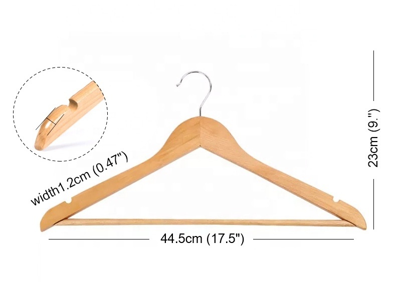 Directly Sale Natural Wooden Rack Stand A Grade High Quality Clothes Shirt Hangers Wood