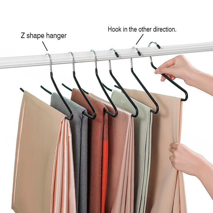 Pants Hangers Non Slip 20 Pack Open Ended Pants and Jean Hangers for Closet Space Saving Clothes Hanger