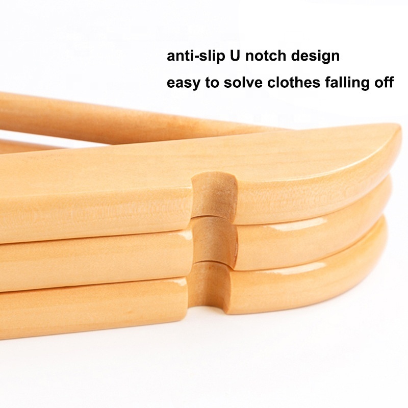 Directly Sale Natural Wooden Rack Stand A Grade High Quality Clothes Shirt Hangers Wood