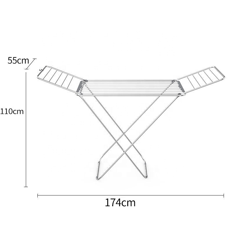 Space Saving Indoor Outdoor Clothes Hanger Foldable Aluminum Drying Rack for Laundry Cloth