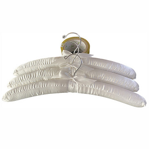 Foam Clothes Hanger Covers Satin Padded Coat Hangers Linen Cloth Hanger