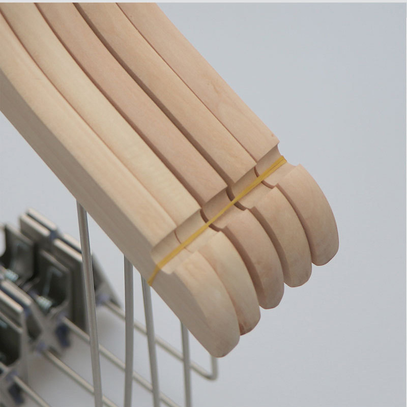 Wholesale Kids One-piece Wooden Clothes Pants Hanger Complete Set Clothing Store Dedicated Display Hanger for Children