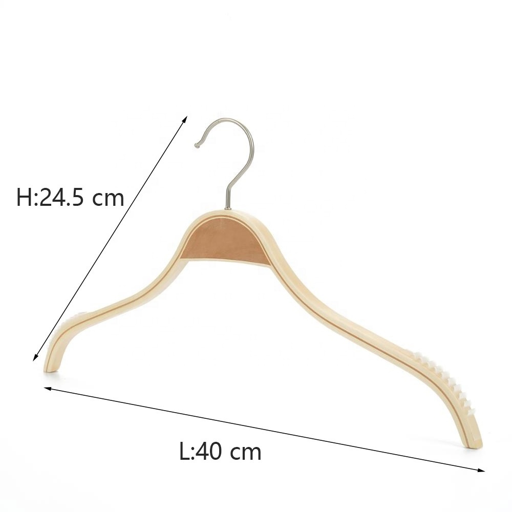 Laminated Wooden Clothes  Hangers Non Slip Trouser  Without Bar  Wholesale