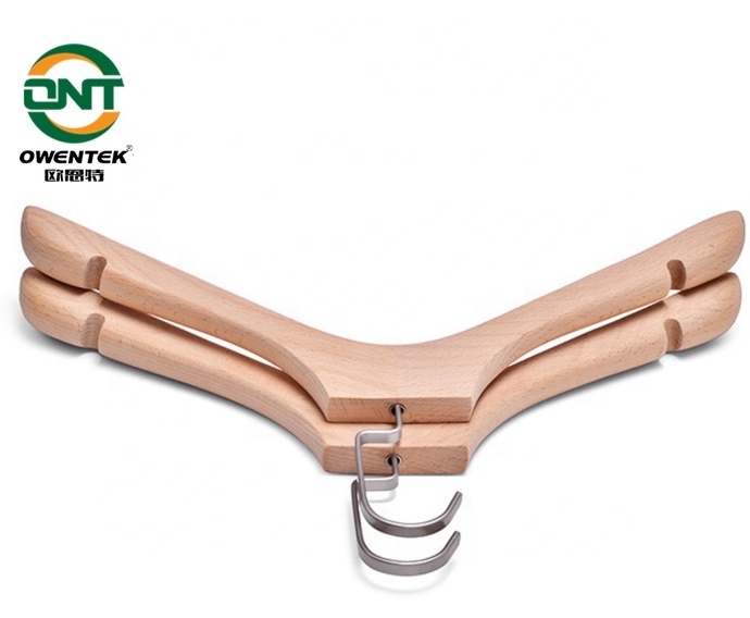 Deluxe cedar suit hangers, luxury wooden hangers, wooden suit hanger Clothing store displays luxury custom wooden hangers