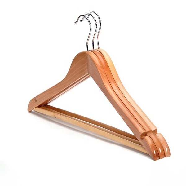 Strong and Durable Wood Suit Hangers garment racks coat clothing rack for Clothes Premium Quality brand logo Wooden Coat Hangers