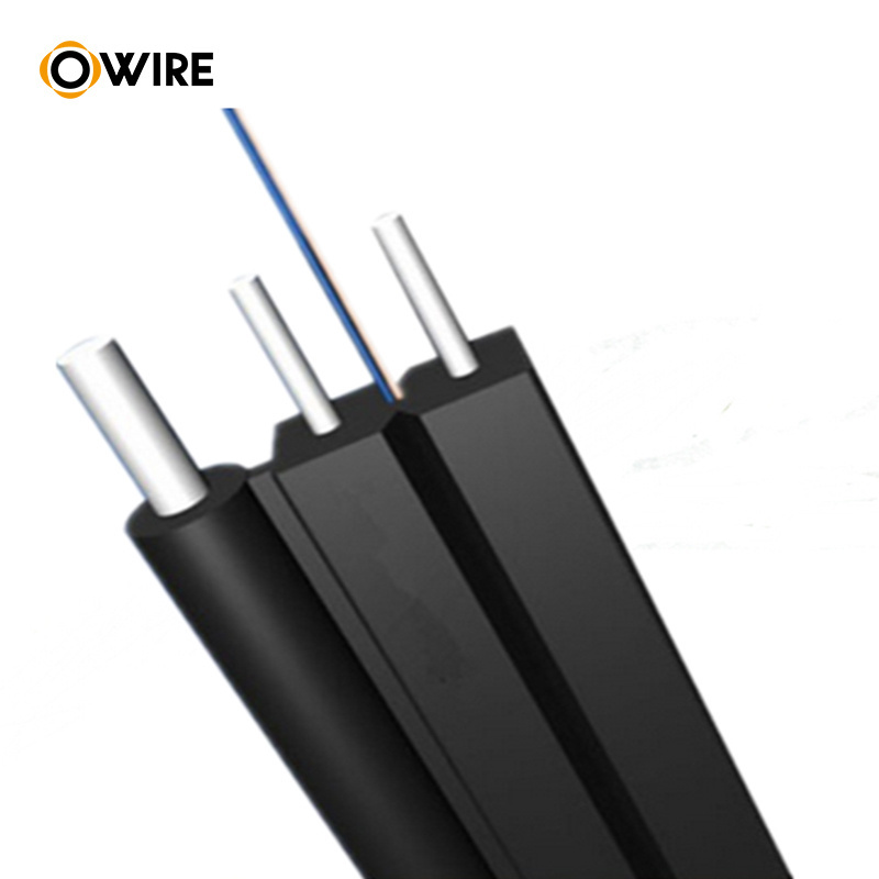 Owire outdoor ftth fiber optic cable multicore 2 4 6 core optic fiber cable 2 Core Ftth fiber drop cable