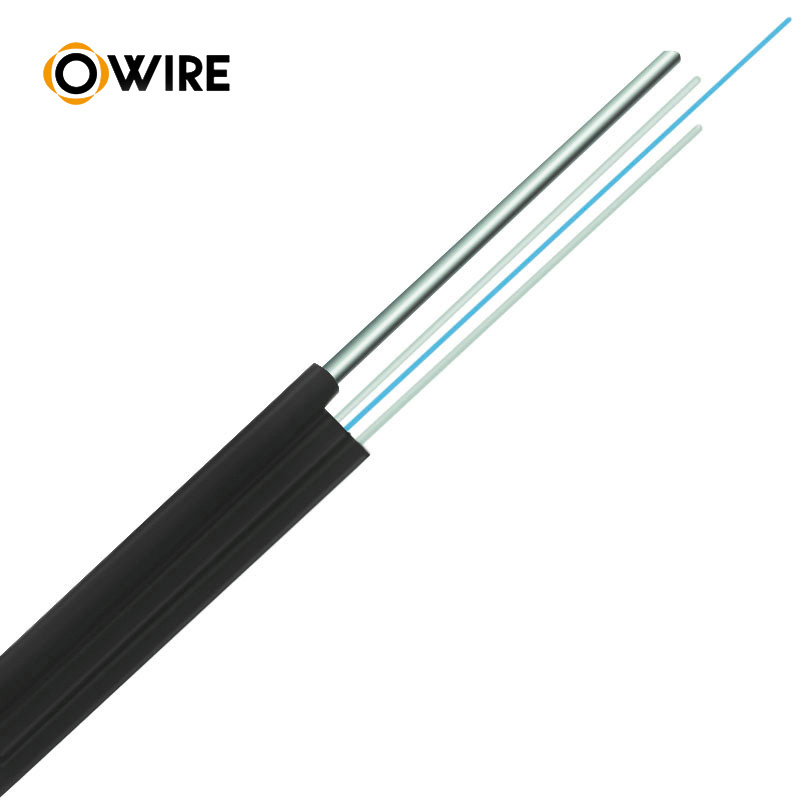 Owire outdoor ftth fiber optic cable multicore 2 4 6 core optic fiber cable 2 Core Ftth fiber drop cable