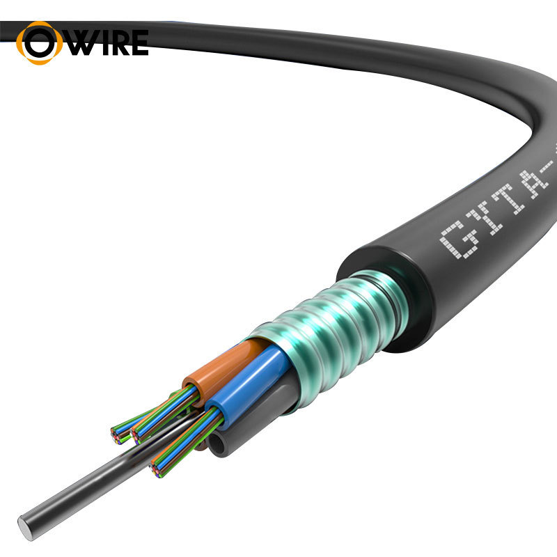 owire 48 72 96 144 288 Cores Armored Optical Fiber Cable Gyta Duct Buried Communication Cable