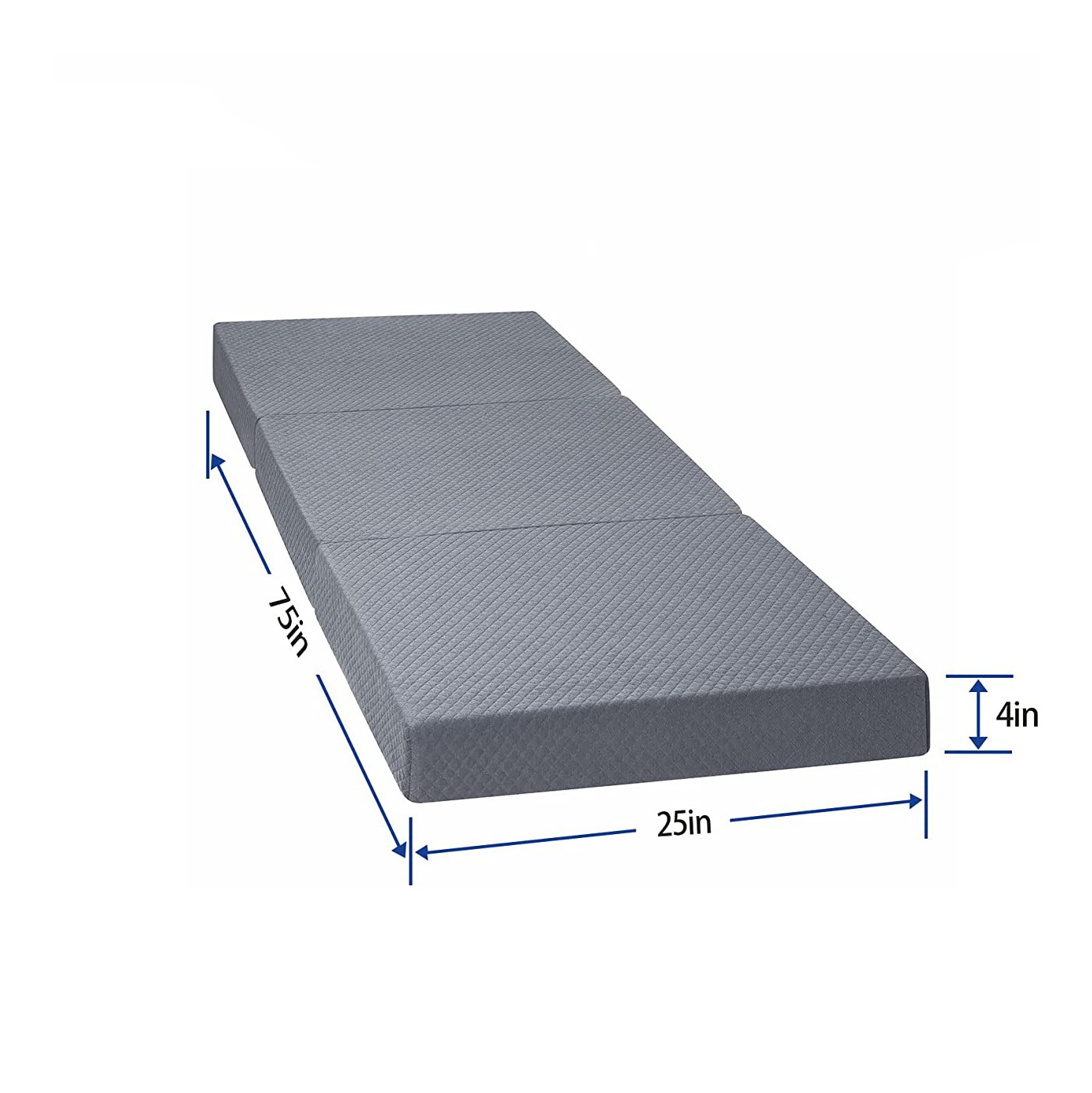 Customized Foldable Gel-Infused Convoluted Foam Folding Mattress Adult Tri Fold Guest Gel Memory Mattress