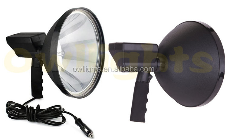 12V 9 Inch 55W 75W HID Hard Light Portable Hot Sale HID Handheld Spot Hunting Search Light