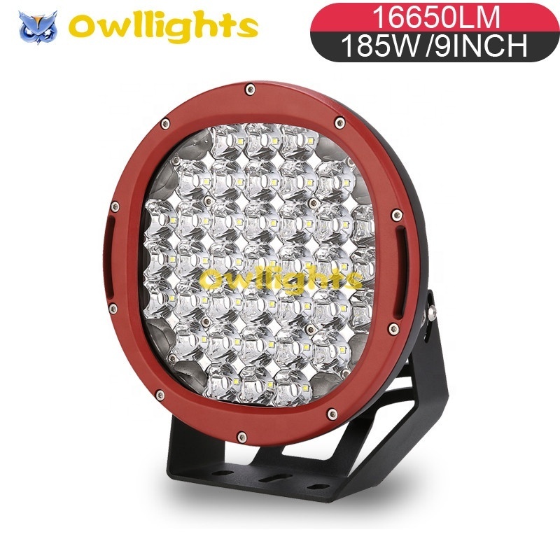 Truck accessories LED Car Spotlights 4x4 Offroad 9inch 185w LED Car Light 185w 4x4 LED Spotlights for SUV