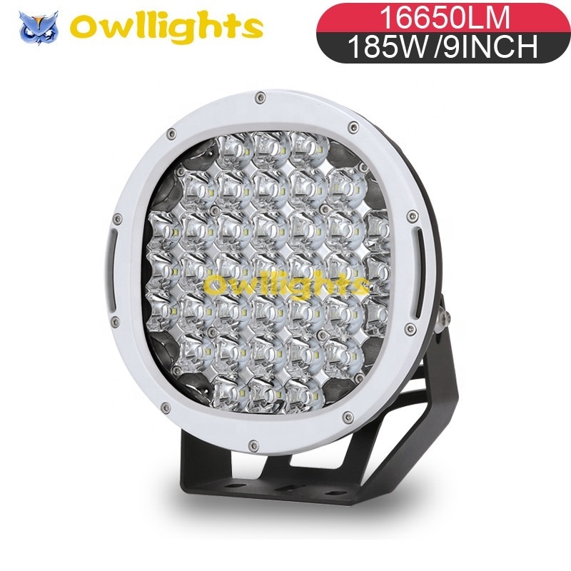 Truck accessories LED Car Spotlights 4x4 Offroad 9inch 185w LED Car Light 185w 4x4 LED Spotlights for SUV