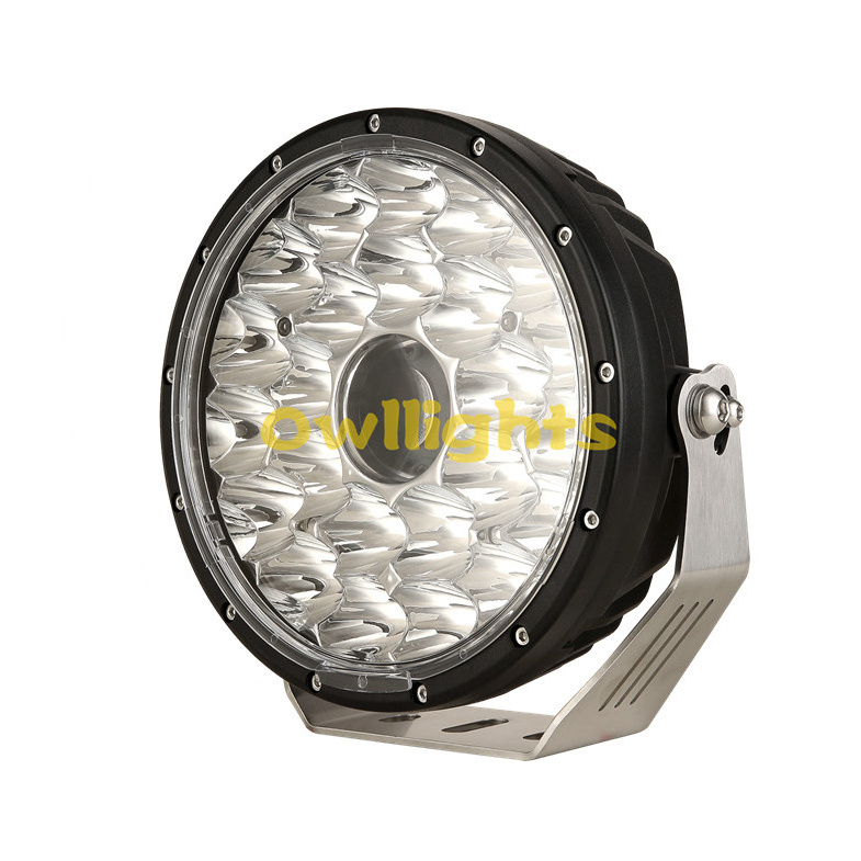 Professional 12V 24V 135w LED lamp Laser Logo Motorcycle LED Headlight 9inch 4x4 LED Laser Off Road Car Driving Light