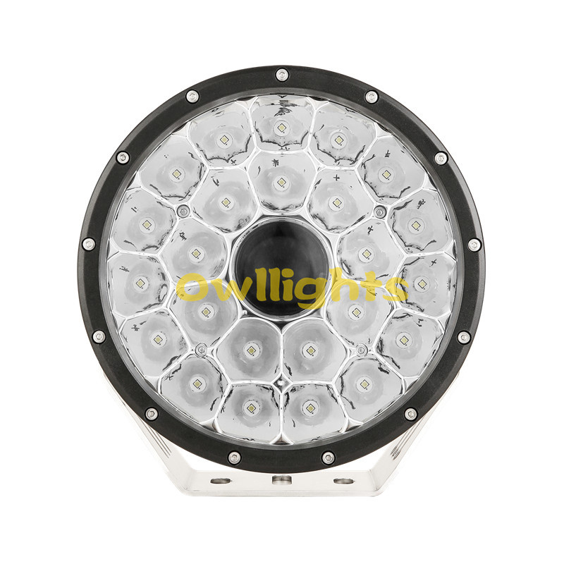 Professional 12V 24V 135w LED lamp Laser Logo Motorcycle LED Headlight 9inch 4x4 LED Laser Off Road Car Driving Light