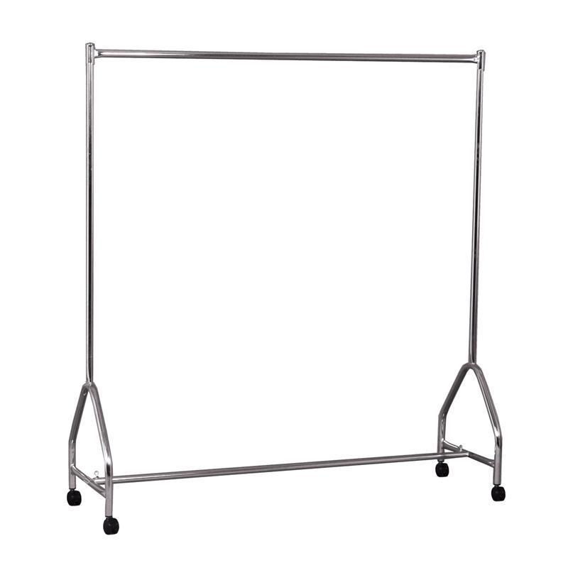 Single Rail Metal Clothes Hanging Bar Display Rack Garments Display Shelf Clothing Store