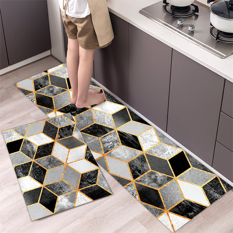 Notdic Anti Slip 2 Piece Kitchen Floor Carpet  Rugs And Mats Set Waterproof Cushioned Anti Fatigue 12 Yiwu