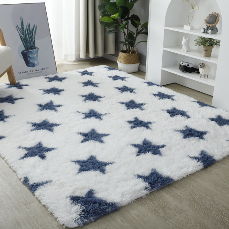 Modern Nordic Online Broadloom Plush  Large Floor Bed Room Bedside Shaggy Carpet And Rug Carpert  For Hotel