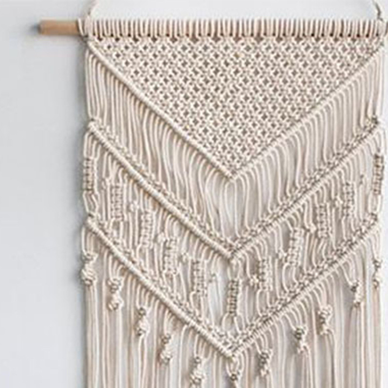 Handmade Cotton Macrame Woven Boho Tapestry Wall Hanging Decoration For Home Bedroom Dorm Room