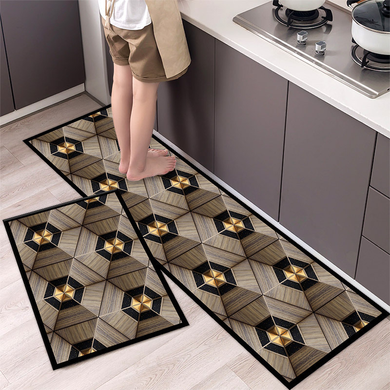 Notdic Anti Slip 2 Piece Kitchen Floor Carpet  Rugs And Mats Set Waterproof Cushioned Anti Fatigue 12 Yiwu