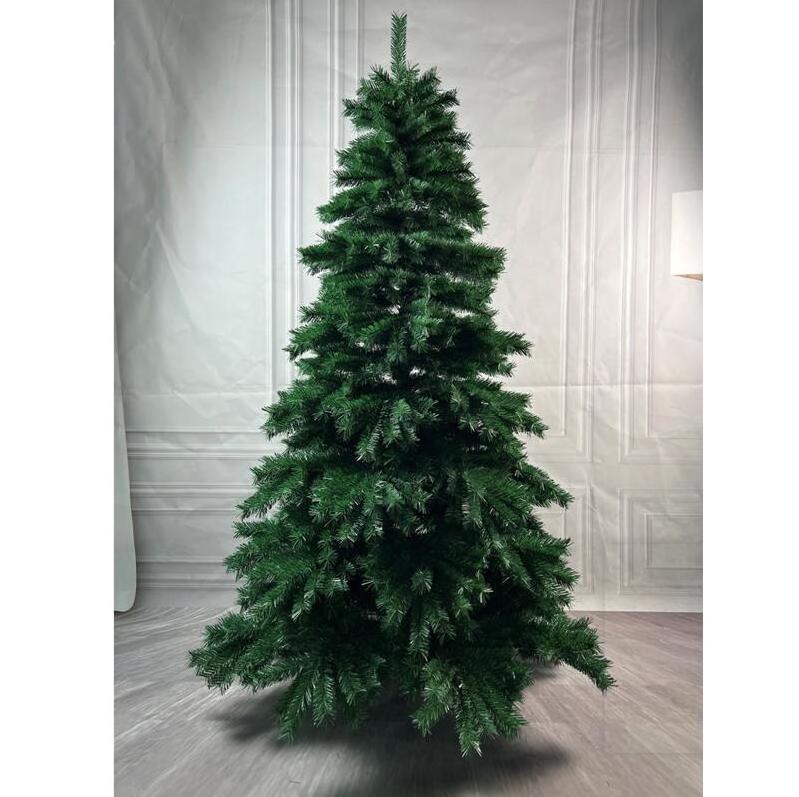 Wholesale Green Unlit Premium Hinged PVC Artificial Christmas Tree with Metal Stand