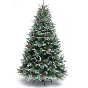 New Wholesale Christmas Decoration Hinged Snow Artificial Christmas Tree With Ornaments