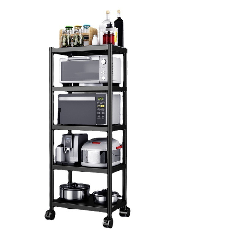 5-Shelf Adjustable Heavy Duty Storage Shelving Unit on Wheel Casters  Metal Organizer Wire Rack