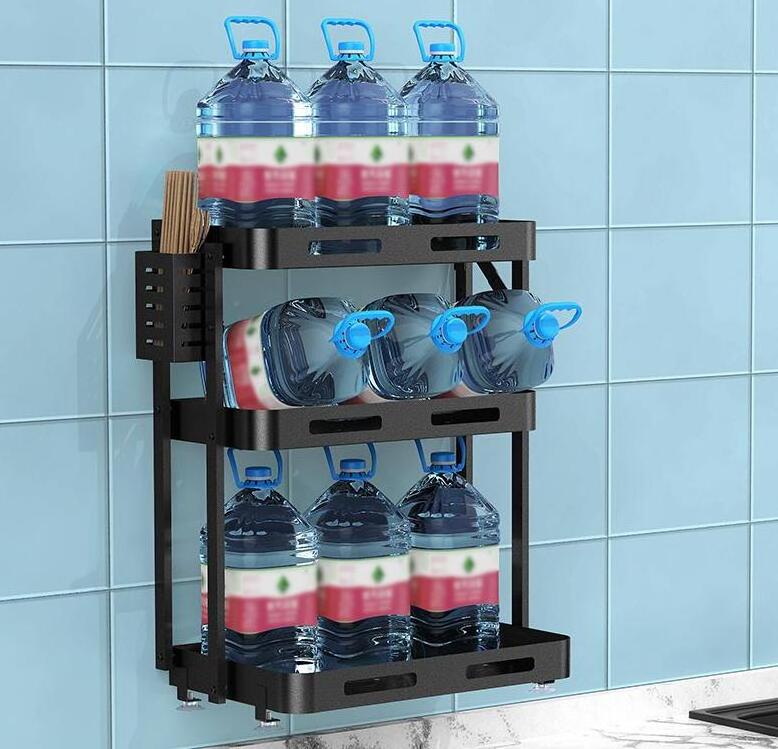 3 Tier Spice Organizer Standing Rack Shelf for Kitchen Cabinet Space Saving Spice Storage Holder Foldable Spice Rack Organizer