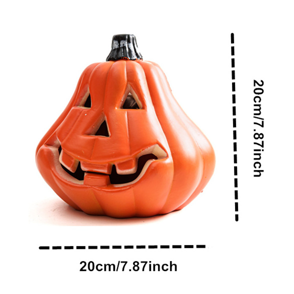 Autumn Harvest Indoor Outdoor Table Top Decoration Battery Operated Plastic Lighted Halloween Pumpkin Prop