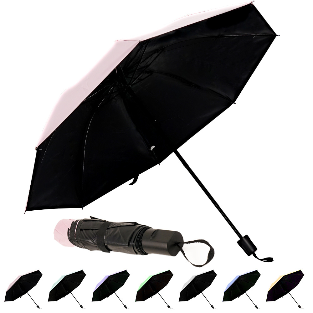 Suncustomized Manual Sunshade 3 Fold Summer Waterproof Foldable Inverted Chinese Umbrella For Business