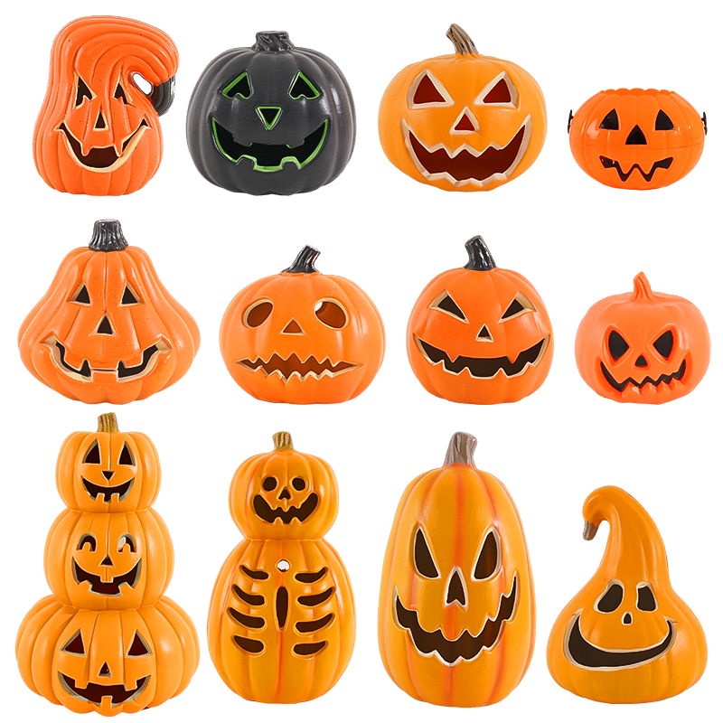 Halloween Decors Light Up Pre-Lit Lantern Cute Props Party Favor Halloween Pumpkin For Holidays Decorations