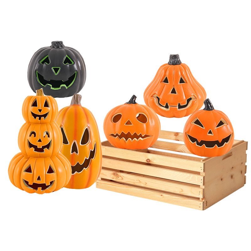 Halloween Decors Light Up Pre-Lit Lantern Cute Props Party Favor Halloween Pumpkin For Holidays Decorations