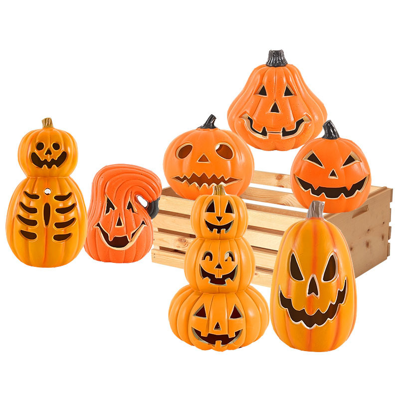 Halloween Decors Light Up Pre-Lit Lantern Cute Props Party Favor Halloween Pumpkin For Holidays Decorations