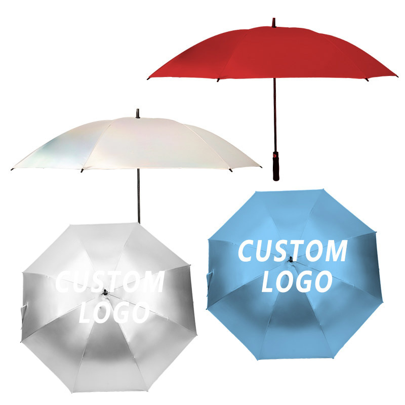 Wholesale 30 Inch Large Windproof Logo Prints Big Luxury Promotional Custom Logo Golf Umbrella