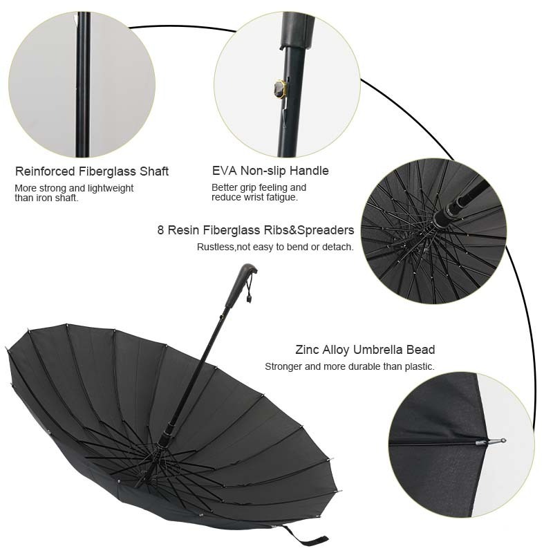 Portable Golf Umbrella Large Windproof Double Canopy Automatic Open Strong Oversized Rain Umbrellas