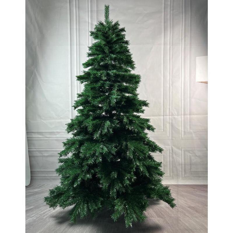 Wholesale Green Unlit Premium Hinged PVC Artificial Christmas Tree with Metal Stand