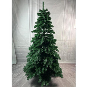 Wholesale Green Unlit Premium Hinged PVC Artificial Christmas Tree with Metal Stand