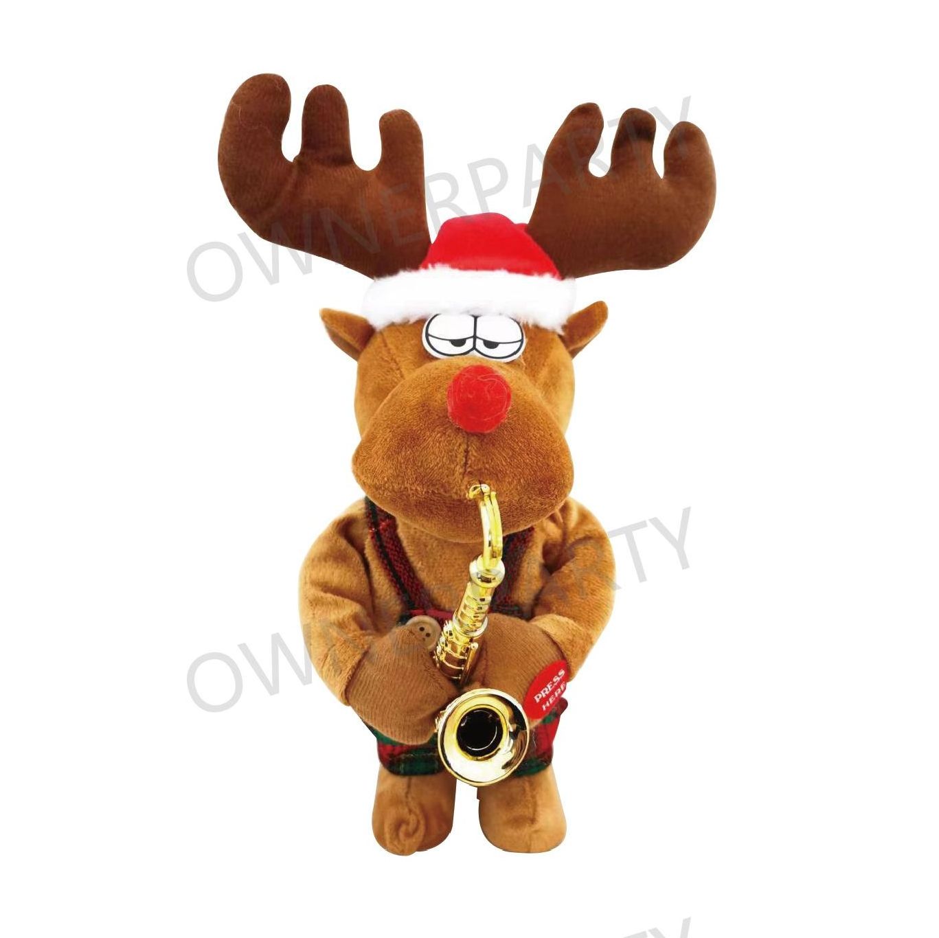 Standing Reindeer Toys Plush Doll Christmas Animatronic Outdoor Animated Christmas Decorations With Music