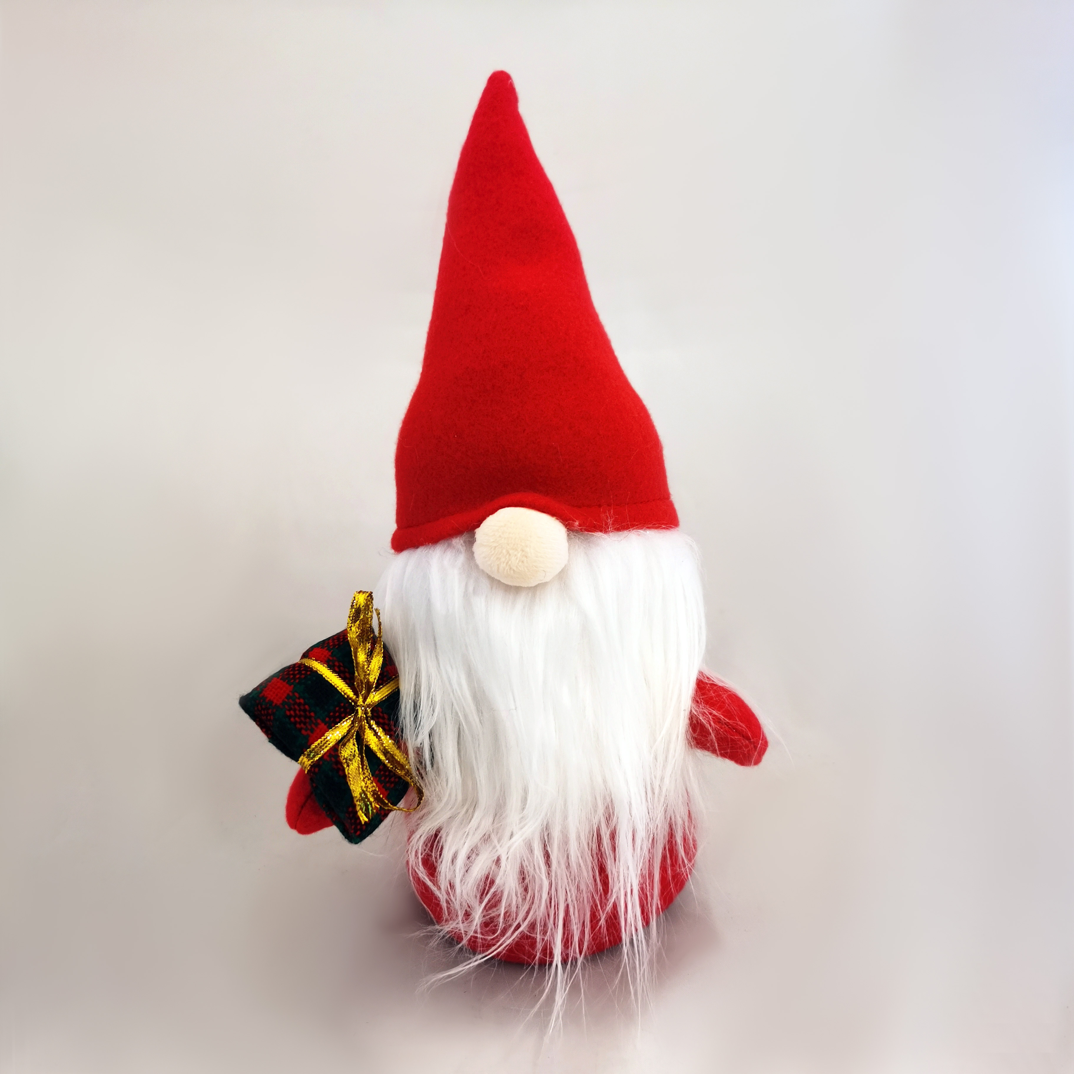 Battery Operated Gnome Santa Claus Plush Doll Outdoor Animated Christmas Decorations For Holiday Season