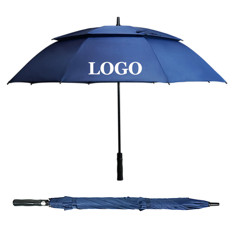 Custom Umbrellas Supplier Fiberglass Paraguas Sombrillas Straight Golf Size Rain Umbrella