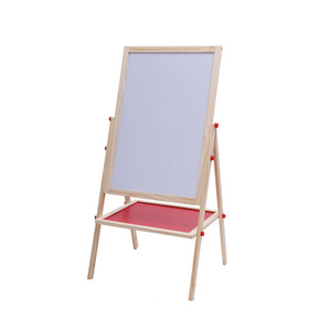 High Quality Wooden Kid's Stand Art Easel Double Sided Magnetic Adjustable Size Whiteboard Drawing Writing Board