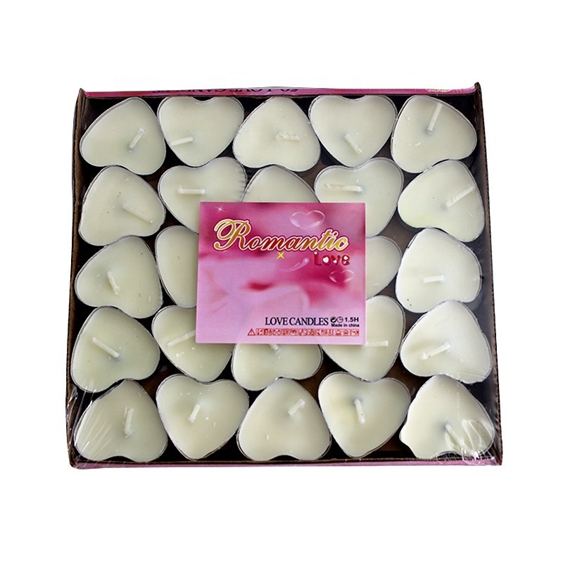 Bulk Clear Color Heart Shape Tea Light