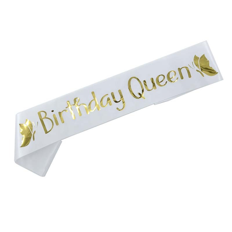 Party Favor Rose Gold Glitter Birthday Queen Party Decorations Customized Birthday Sash