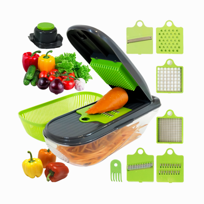 Top Seller Kitchen 14 In 1 Fruit Veget Tools Manual Mandoline Slicer Onion Cutter Peeler Veggie Chopper Vegetable Slicer